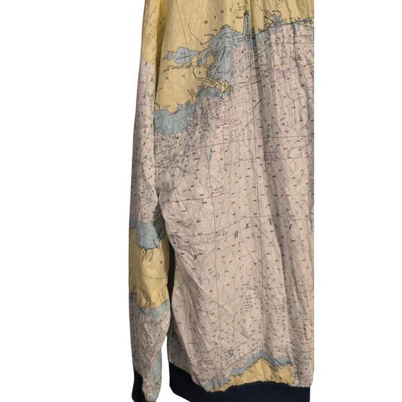 Vintage Chart-Wear by Pro-Motion Technology Windbreaker Gulf of Mexico Map Print - Picture 6 of 10